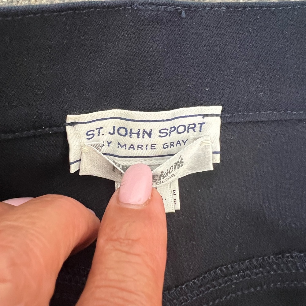 ST.JOHN Sport pant by Marie Gray in navy 10. - Picture 8 of 11